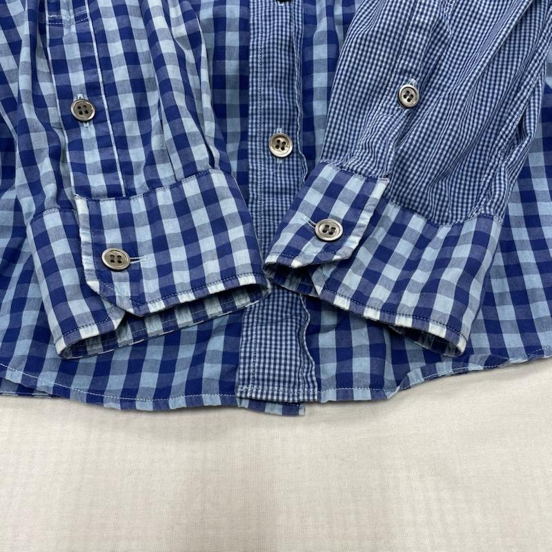 ブルーブルー BLUE BLUE シャツ、ブラウス 長袖 マルチ チェック ロングスリーブ ボタンダウン シャツ 2 チェック 青 / ブルー / blue X 水色 / ライトブルー / メンズ USED 古着 中古 50139033