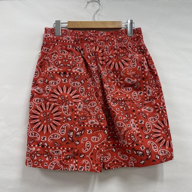 クックマン COOKMAN パンツ ショートパンツ ペイズリー バンダナ イージー ハーフ シェフパンツ M ペイズリー X バンダナ柄 赤 / レッド / red X 黒 / ブラック / black X 白 / ホワイト / white メンズ USED 古着 中古 50139042