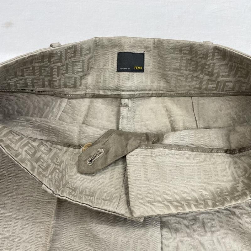 フェンディ FENDI パンツ スラックス ズッカ柄 イタリア製 ストレート ジップフライ パンツ 44 総柄 X ロゴ、文字 レディース USED 古着 中古 50139046