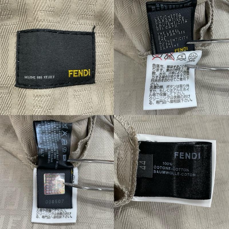 フェンディ FENDI パンツ スラックス ズッカ柄 イタリア製 ストレート ジップフライ パンツ 44 総柄 X ロゴ、文字 レディース USED 古着 中古 50139046