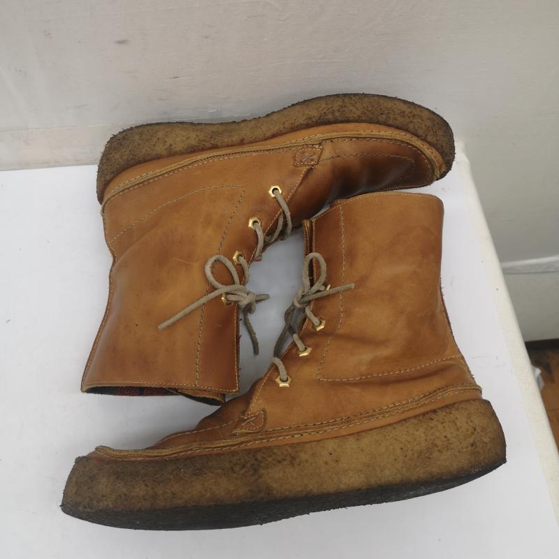 ブッテロ BUTTERO ブーツ 一般 モカシン ブーツ 裏地 チェック 43 27.0cm 茶 / ブラウン / brown メンズ USED 古着 中古 50139064