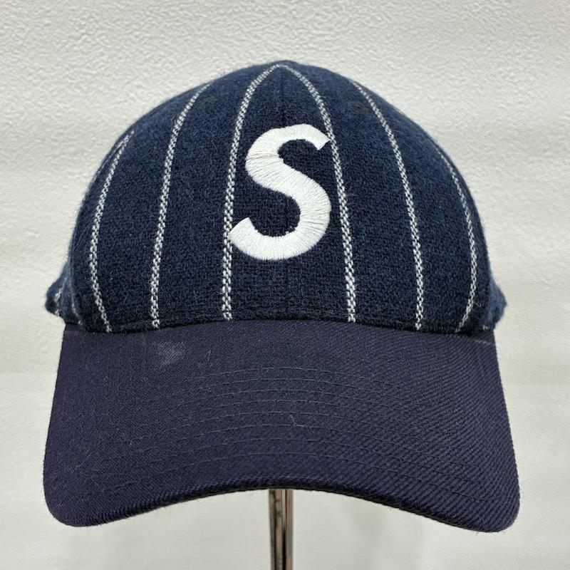 シュプリーム Supreme 帽子 キャップ 00 s 2008ss OLD オールド American Needle S Logo Pinstripe Cap 7 1/2 - ストライプ X ロゴ、文字 X 刺繍 紺 / ネイビー / navy X 白 / ホワイト / white メンズ USED 古着 中古 50139067