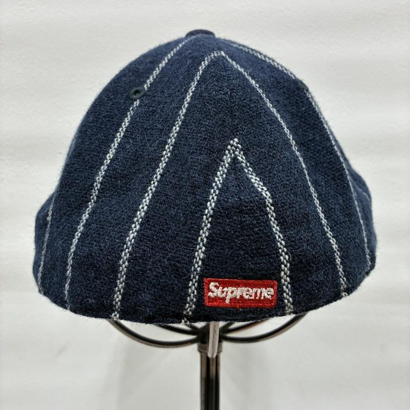 シュプリーム Supreme 帽子 キャップ 00 s 2008ss OLD オールド American Needle S Logo Pinstripe Cap 7 1/2 - ストライプ X ロゴ、文字 X 刺繍 紺 / ネイビー / navy X 白 / ホワイト / white メンズ USED 古着 中古 50139067
