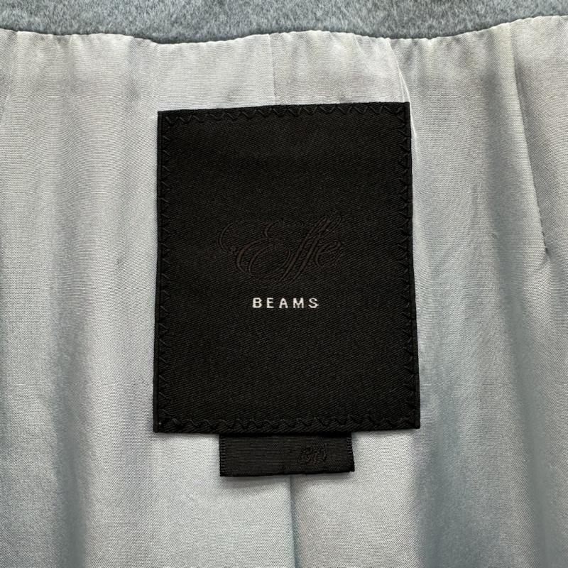 エッフェビームス EFFE BEAMS コート コート一般 カシミヤ混 ウール ノーカラー コート 27-19-0226-825 LOROPIANA 36 水色 / ライトブルー / レディース USED 古着 中古 50139078