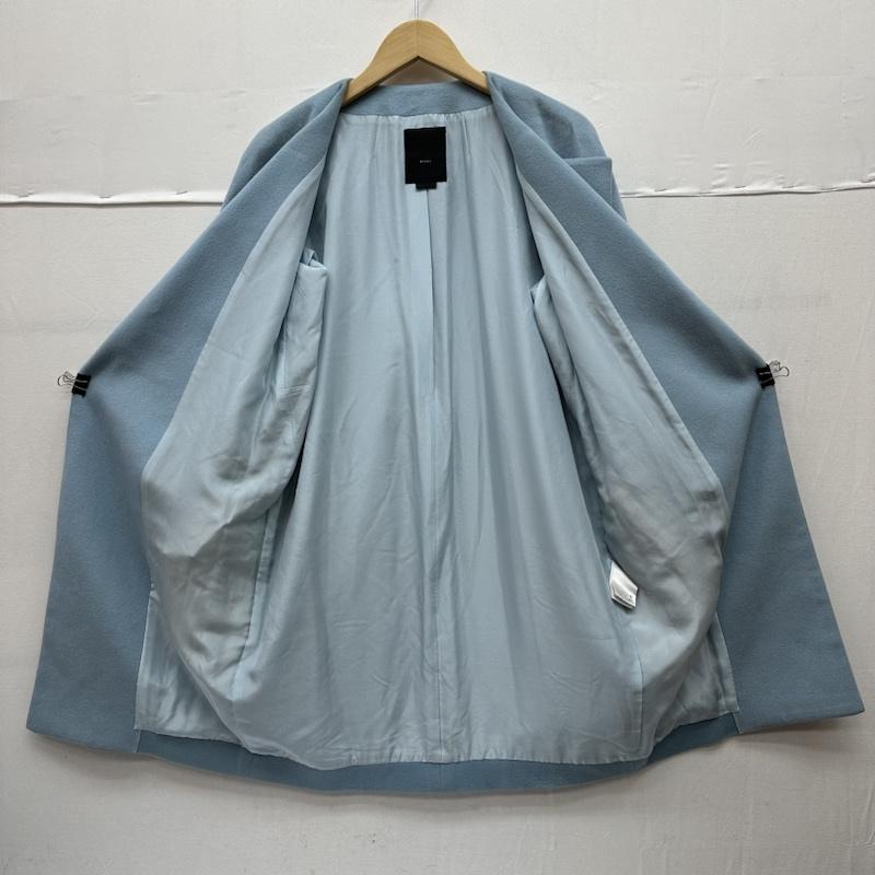 エッフェビームス EFFE BEAMS コート コート一般 カシミヤ混 ウール ノーカラー コート 27-19-0226-825 LOROPIANA 36 水色 / ライトブルー / レディース USED 古着 中古 50139078