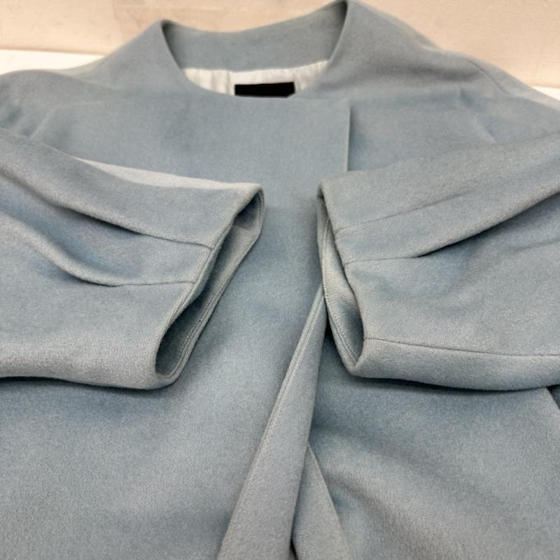 エッフェビームス EFFE BEAMS コート コート一般 カシミヤ混 ウール ノーカラー コート 27-19-0226-825 LOROPIANA 36 水色 / ライトブルー / レディース USED 古着 中古 50139078