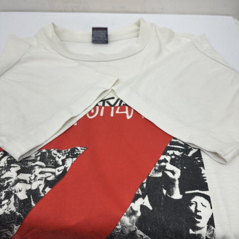 ステューシー STUSSY Tシャツ 半袖 USA製 90s 紺タグ 7周年 復刻 プリント Tシャツ シングルステッチ M 白 / ホワイト / white メンズ USED 古着 中古 50139081