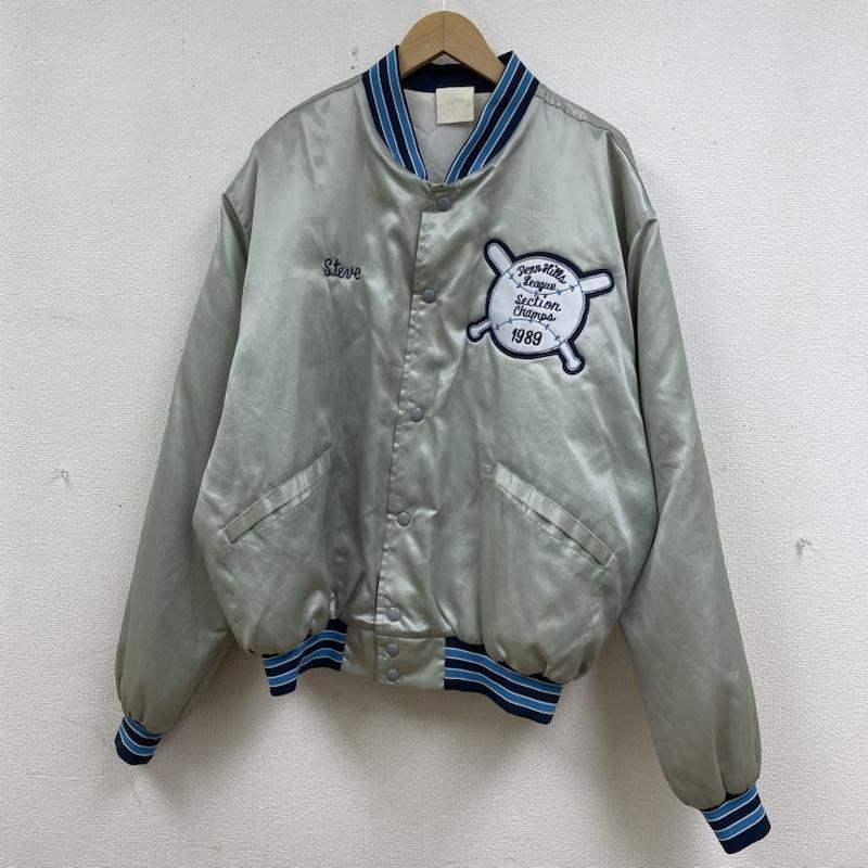 古着 USED ジャケット、上着 ジャンパー、ブルゾン Santa Monica 80s サテン スタジャン ヴィンテージ 中綿入り キルト ロゴ パッチ 刺繍 XL ロゴ、文字 X 刺繍 メンズ USED 古着 中古 50139112