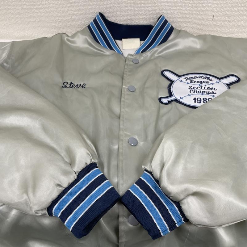 古着 USED ジャケット、上着 ジャンパー、ブルゾン Santa Monica 80s サテン スタジャン ヴィンテージ 中綿入り キルト ロゴ パッチ 刺繍 XL ロゴ、文字 X 刺繍 メンズ USED 古着 中古 50139112