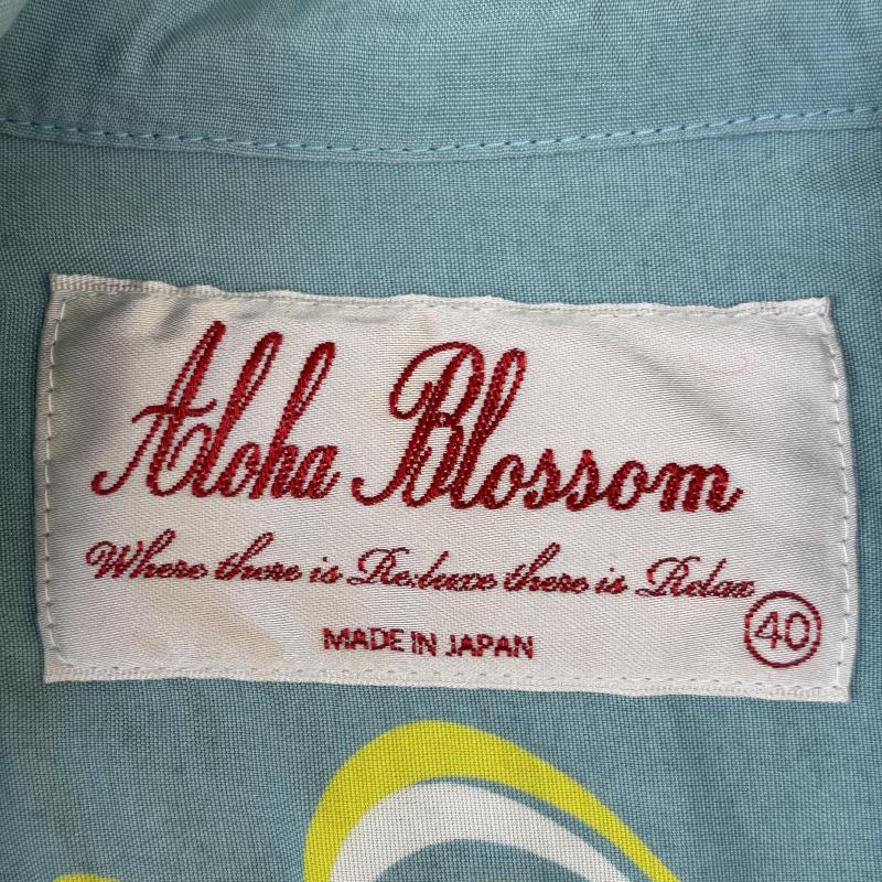 古着 USED シャツ、ブラウス 半袖 Aloha Blossam アロハ ブロッサム 日本製 SOUNDS GOOD SAX 音符柄 レーヨン 半袖 ハワイアン シャツ 40 メンズ USED 古着 中古 50139122