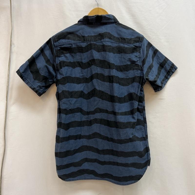 チャレンジャー CHALLENGER シャツ、ブラウス 半袖 ボーダー ワークシャツ ゼブラ タイガー M 紺 / ネイビー / navy メンズ USED 古着 中古 50139131
