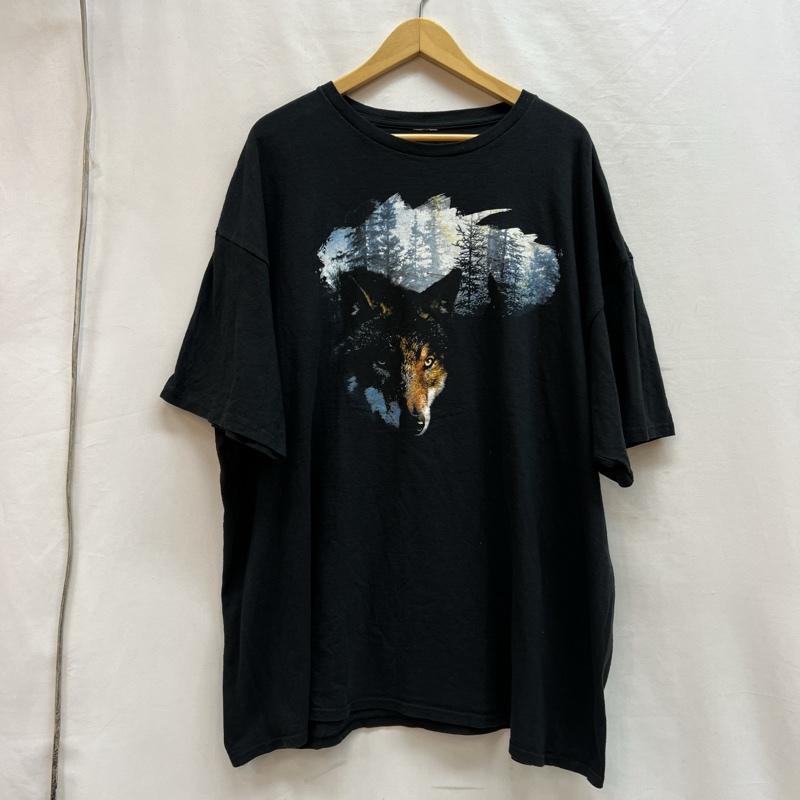 古着 USED Tシャツ 半袖 ウルフ 狼 プリント アニマル Ｔシャツ - 黒 / ブラック / black メンズ USED 古着 中古 50139145