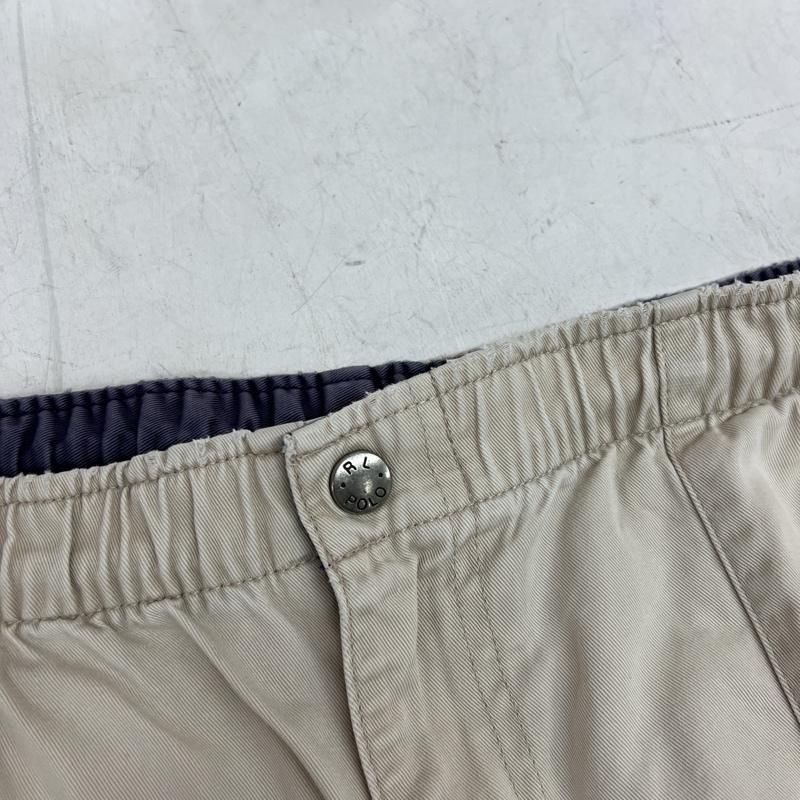 ラルフローレン RALPHLAUREN パンツ ショートパンツ 90s 三角タグ ポニー刺繡 イージー ショートパンツ L カーキ / カーキ / khaki メンズ USED 古着 中古 50139152
