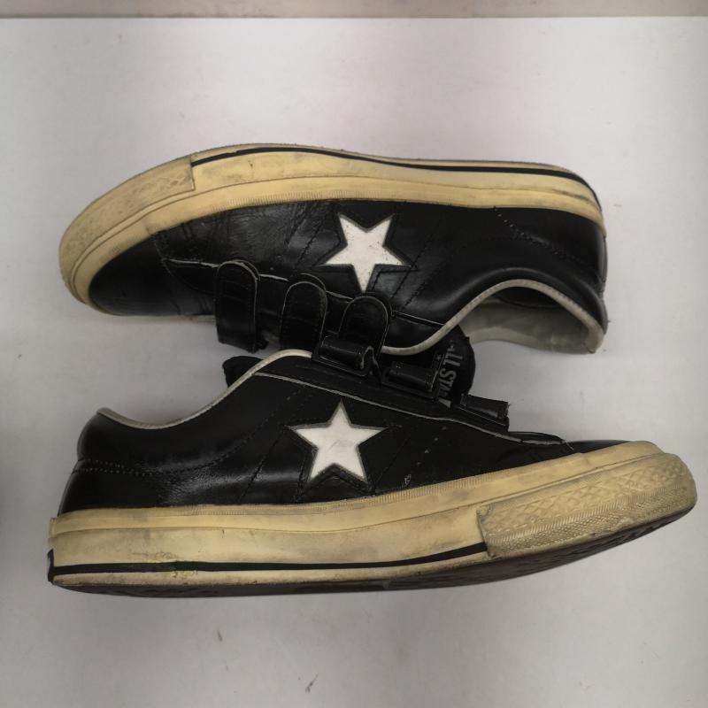 コンバース CONVERSE スニーカー スニーカー レザ－ ベルクロ スニーカー 日本製 26.0cm 黒 / ブラック / black メンズ USED 古着 中古 50139176