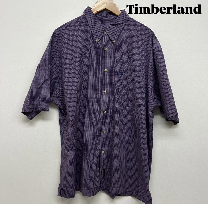 ティンバーランド Timberland シャツ、ブラウス 半袖 Timberland 半袖シャツ チャックシャツ 00s XL チェック 青 / ブルー / blue X 赤 / レッド / red メンズ USED 古着 中古 50139224