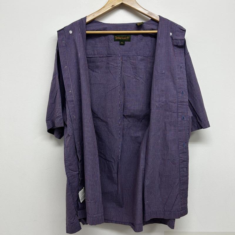 ティンバーランド Timberland シャツ、ブラウス 半袖 Timberland 半袖シャツ チャックシャツ 00s XL チェック 青 / ブルー / blue X 赤 / レッド / red メンズ USED 古着 中古 50139224