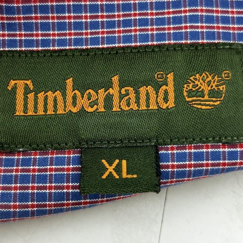 ティンバーランド Timberland シャツ、ブラウス 半袖 Timberland 半袖シャツ チャックシャツ 00s XL チェック 青 / ブルー / blue X 赤 / レッド / red メンズ USED 古着 中古 50139224