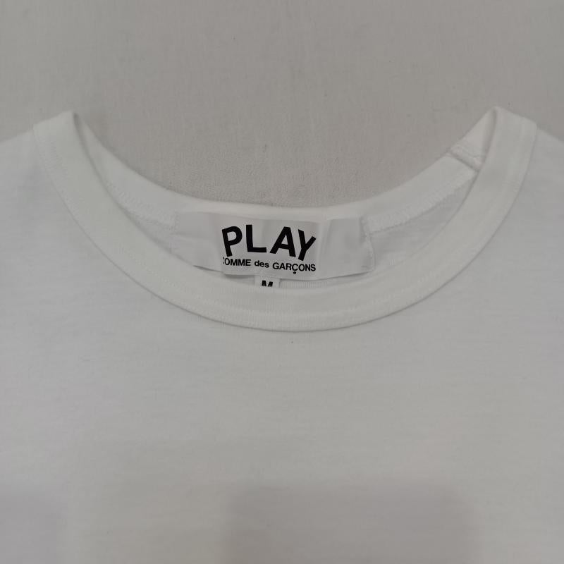 プレイコムデギャルソン PLAY COMME des GARCONS Tシャツ 半袖 × NIKE ナイキ 半袖Tシャツ スウォッシュ ハート刺繍 AE-T402 AD2020 M プリント X キャラクター X ワンポイント 白 / ホワイト / white X 黒 / ブラック / black X 赤 / レッド / red メンズ USED 古着 中古 50139249