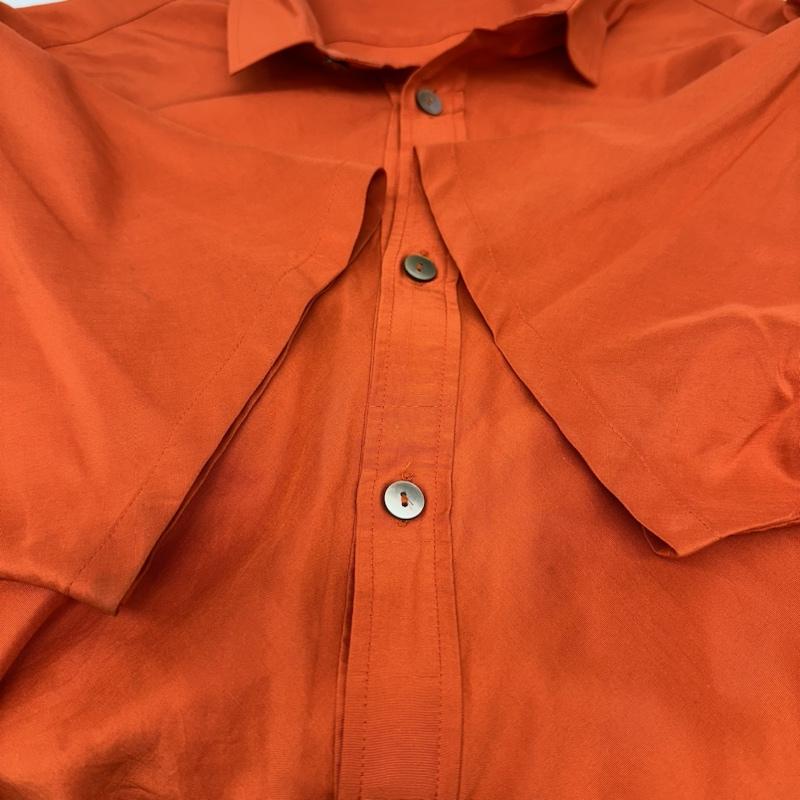 ヨウジヤマモト Yohji Yamamoto シャツ、ブラウス 半袖 95ss レギュラーカラー シルク ボックス シャツ FB-B07-943 M 橙 / オレンジ / orange メンズ USED 古着 中古 50139253