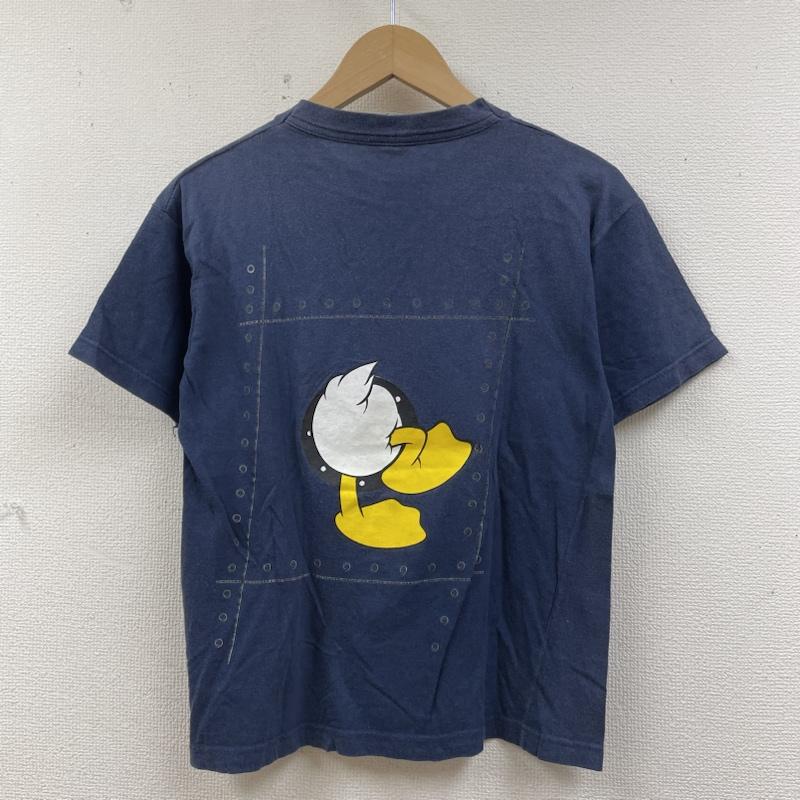 古着 USED Tシャツ 半袖 90s EURO DISNEY ディズニー 半袖 Tシャツ ドナルドダック プリント サイズ12/14 - ロゴ、文字 X キャラクター X プリント 紺 / ネイビー / navy メンズ USED 古着 中古 50139262