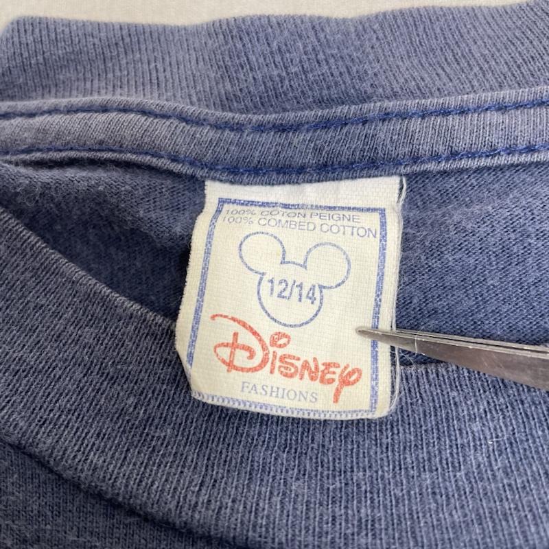 古着 USED Tシャツ 半袖 90s EURO DISNEY ディズニー 半袖 Tシャツ ドナルドダック プリント サイズ12/14 - ロゴ、文字 X キャラクター X プリント 紺 / ネイビー / navy メンズ USED 古着 中古 50139262