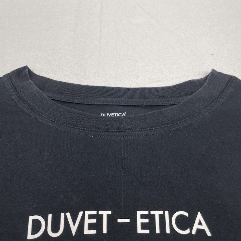 デュベティカ DUVETICA Tシャツ 半袖 半袖 Tシャツ ロゴ プリント クルーネック シャツ カットソー 50 ロゴ、文字 X プリント 黒 / ブラック / black メンズ USED 古着 中古 50139275