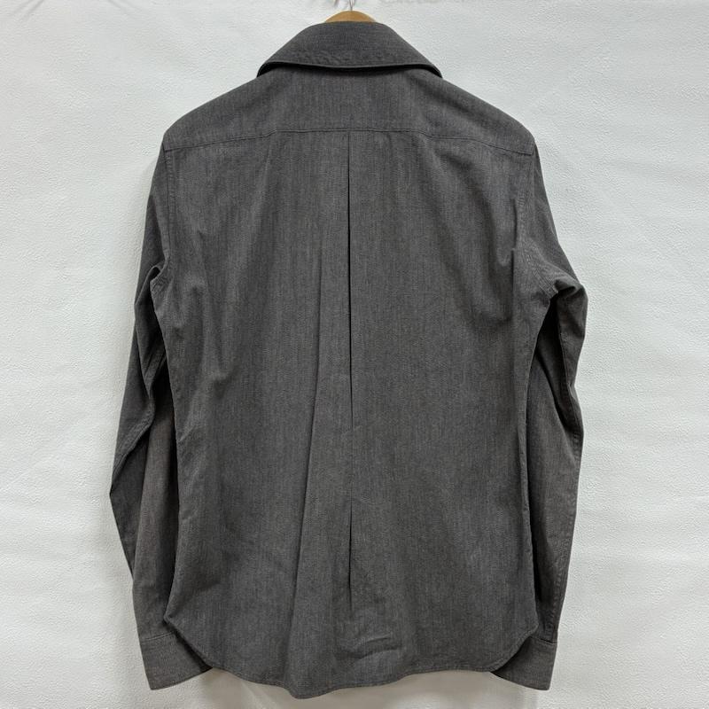 ダリーズ DALEES シャツ、ブラウス 長袖 DELUXEWARE 30s Calico shirt キャラコ シャツ 2WAY コットン リネン 15.5 M - 無地 チャコールグレー / チャコールグレー / メンズ USED 古着 中古 50139335