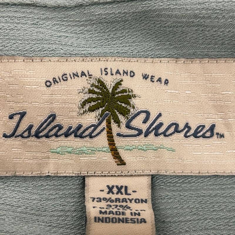 古着 USED シャツ、ブラウス 半袖 Island Shores 半袖シャツ レーヨンシャツ XXL 無地 水色 / ライトブルー / メンズ USED 古着 中古 50139362