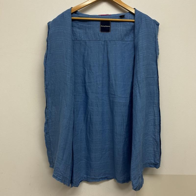 トミーバハマ Tommy Bahama シャツ、ブラウス 半袖 Tommy Bahama リネンシャツ チェックシャツ XXL チェック 青 / ブルー / blue メンズ USED 古着 中古 50139370