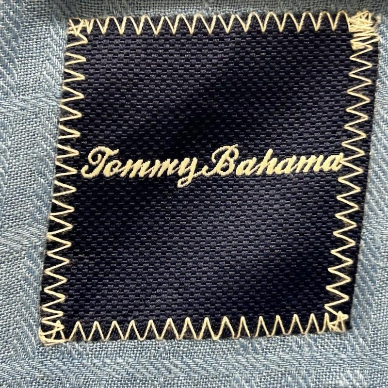 トミーバハマ Tommy Bahama シャツ、ブラウス 半袖 Tommy Bahama リネンシャツ チェックシャツ XXL チェック 青 / ブルー / blue メンズ USED 古着 中古 50139370