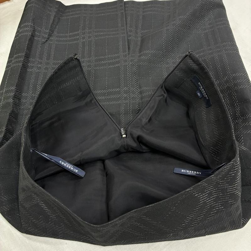 バーバリーロンドン Burberry London スカート ひざ丈スカート ラメ チェック ひざ丈 スカート FXA45-049 38 チェック 黒 / ブラック / black レディース USED 古着 中古 50139396
