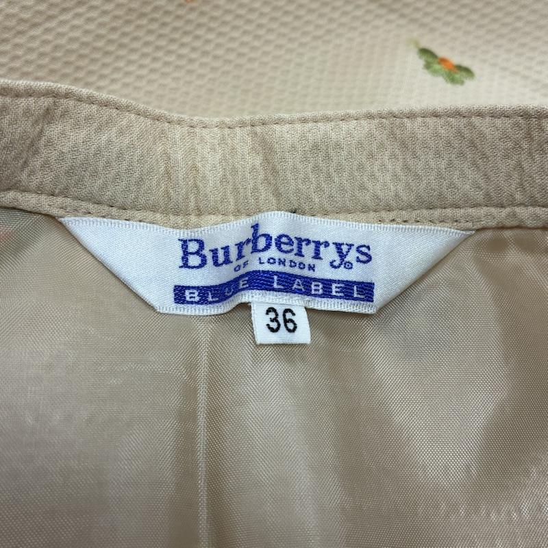 バーバリー・ブルーレーベル BURBERRY BLUE LABEL スカート ひざ丈スカート 花柄 刺繍 ひざ丈 スカート サイドジップ FX547-331 36 花柄 X 刺繍 ベージュ / ベージュ / beige レディース USED 古着 中古 50139398