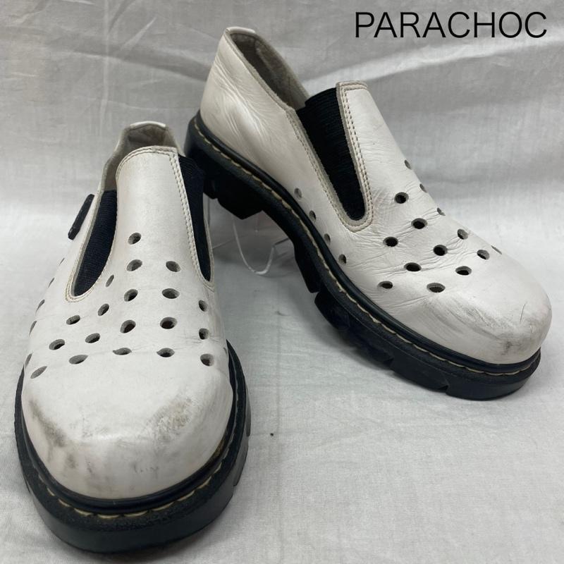 古着 USED 革靴 革靴 PARACHOC ヴィンテージ WHT ホワイト レザースニーカー MADE IN E.E.C. 25.0cm 白 / ホワイト / white メンズ USED 古着 中古 50139449