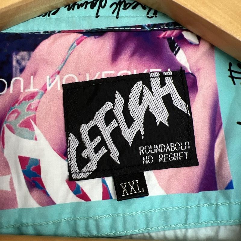 レフラー LEFLAH シャツ、ブラウス 半袖 ロゴ刺繡 アロハシャツ 開襟 XXL 緑 / グリーン / green メンズ USED 古着 中古 50139472