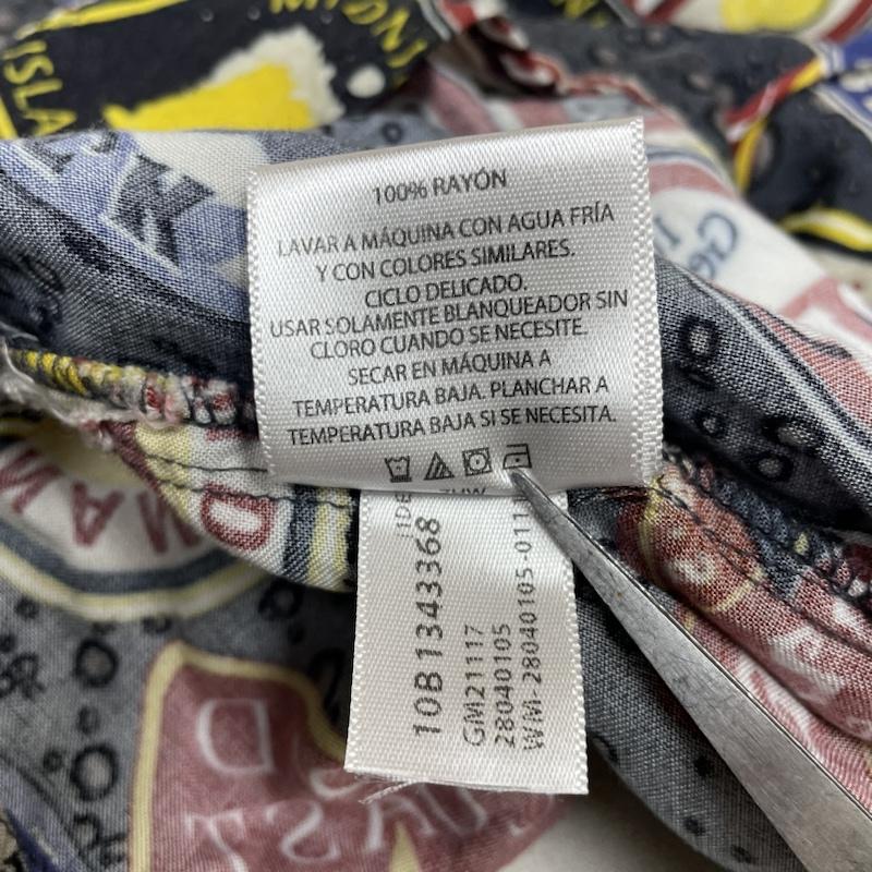 古着 USED シャツ、ブラウス 半袖 GEORGE 総柄 アロハ シャツ ビール柄 半袖 レーヨン ハワイアン オープンカラー 開襟 M 総柄 X プリント マルチカラー / マルチカラー / multicolor メンズ USED 古着 中古 50139508