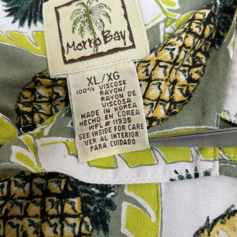 古着 USED シャツ、ブラウス 半袖 ヴィンテージ MorroBay オープンカラー 開襟 シャツ レーヨン 半袖 アロハ ハワイアン パイナップル 総柄 プリント XL プリント X 総柄 マルチカラー / マルチカラー / multicolor メンズ USED 古着 中古 50139509