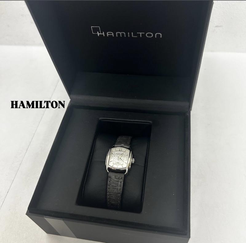 ハミルトン HAMILTON 腕時計 アナログ（クォーツ式） American Classic Bagley H123510 バグリー レザーベルト - 黒 / ブラック / black レディース USED 古着 中古 50139537