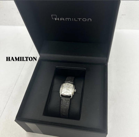 ハミルトン HAMILTON 腕時計 アナログ（クォーツ式） American Classic Bagley H123510 バグリー レザーベルト - 黒 / ブラック / black レディース USED 古着 中古 50139537