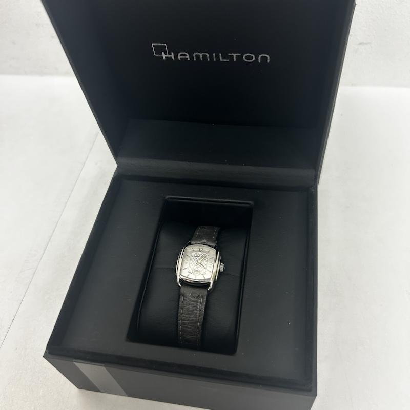 ハミルトン HAMILTON 腕時計 アナログ（クォーツ式） American Classic Bagley H123510 バグリー レザーベルト - 黒 / ブラック / black レディース USED 古着 中古 50139537