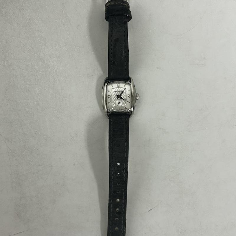 ハミルトン HAMILTON 腕時計 アナログ（クォーツ式） American Classic Bagley H123510 バグリー レザーベルト - 黒 / ブラック / black レディース USED 古着 中古 50139537