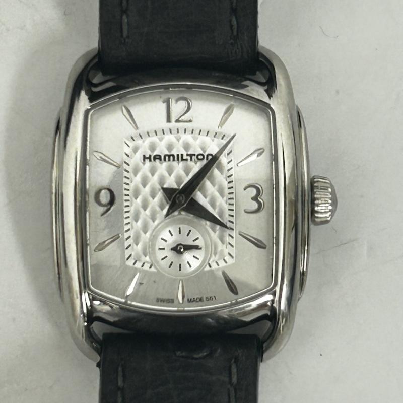 ハミルトン HAMILTON 腕時計 アナログ（クォーツ式） American Classic Bagley H123510 バグリー レザーベルト - 黒 / ブラック / black レディース USED 古着 中古 50139537