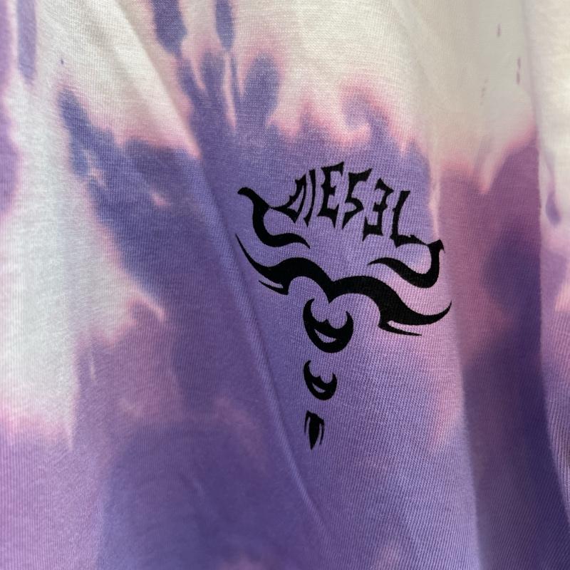 ディーゼル DIESEL Tシャツ 半袖 スーパールーズ タイダイ Tシャツ ワンピース XXS レディース USED 古着 中古 50139556