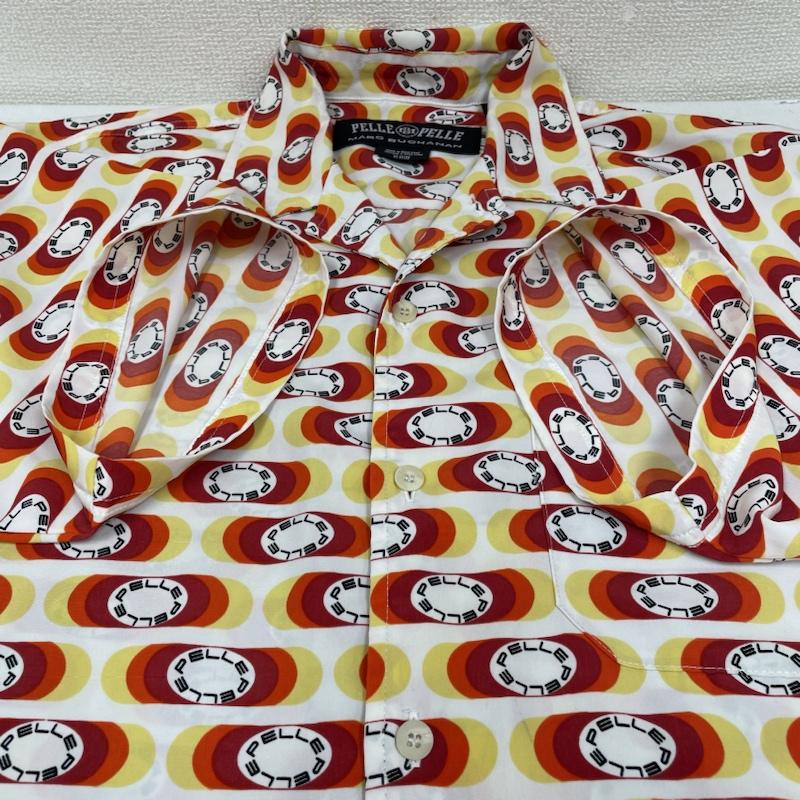 ペレペレ PELLEPELLE シャツ、ブラウス 半袖 半袖 オープンカラー グラフィック シャツ ブラウス ロゴ プリント 総柄 - ロゴ、文字 X プリント X 総柄 マルチカラー / マルチカラー / multicolor メンズ USED 古着 中古 50139623