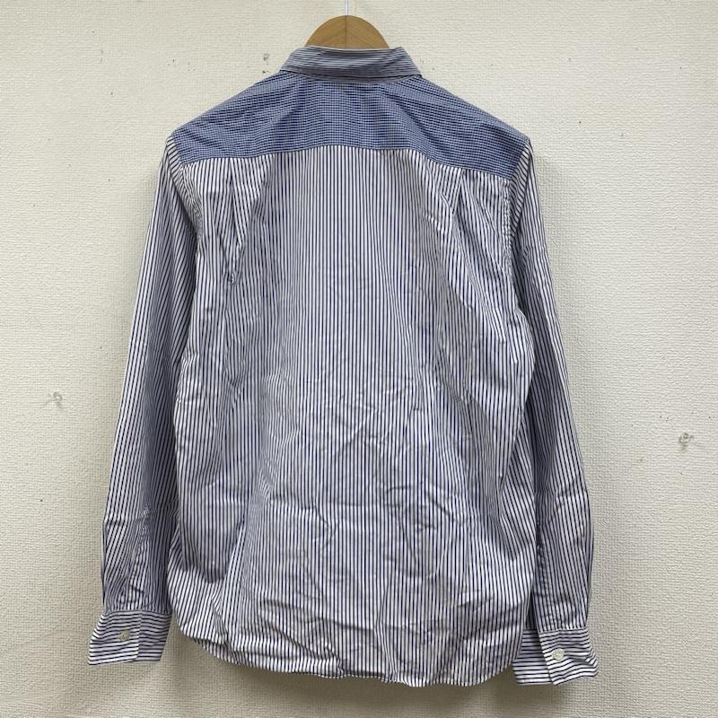 コムデギャルソンオム COMME des GARCONS HOMME シャツ、ブラウス 長袖 長袖 シャツ ブラウス ストライプ マルチパターン HB-B060 サイズSS - ストライプ X  白 / ホワイト / white X 青 / ブルー / blue メンズ USED 古着 中古 50139643