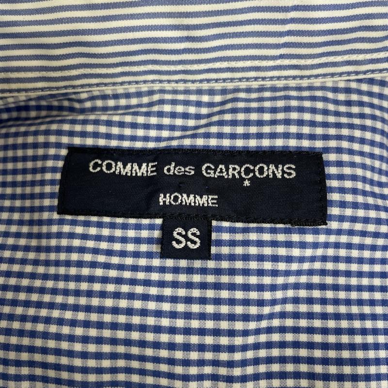 コムデギャルソンオム COMME des GARCONS HOMME シャツ、ブラウス 長袖 長袖 シャツ ブラウス ストライプ マルチパターン HB-B060 サイズSS - ストライプ X  白 / ホワイト / white X 青 / ブルー / blue メンズ USED 古着 中古 50139643