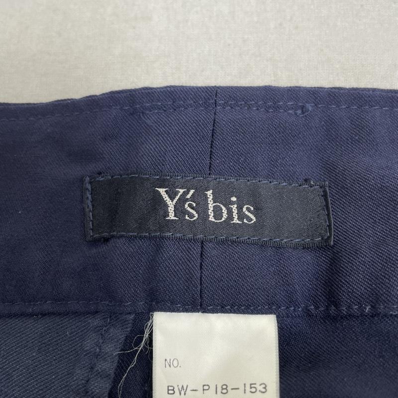 ワイズビス Y SBIS パンツ スラックス タック入り ウール スラックス フィット パンツ テーパード ジップフライ 無地 無地 紺 / ネイビー / navy レディース USED 古着 中古 50139659