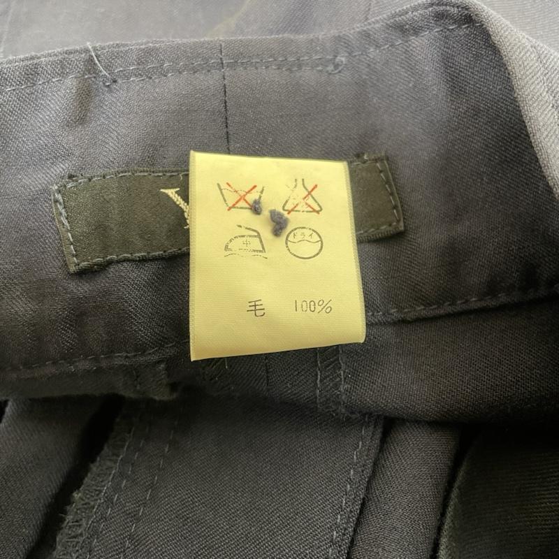 ワイズビス Y SBIS パンツ スラックス タック入り ウール スラックス フィット パンツ テーパード ジップフライ 無地 無地 紺 / ネイビー / navy レディース USED 古着 中古 50139659