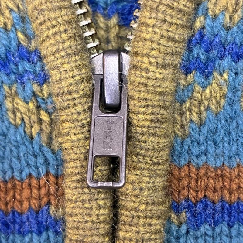 シュプリーム×ノースフェイス Supreme×THE NORTH FACE ニット、セーター 長袖 SUPREME×THE NORTH FACE 22AW ZIP UP HOODED SWEATER 総柄ニットパーカー M L ロゴ、文字 X 総柄 緑 / グリーン / green メンズ USED 古着 中古 50139668