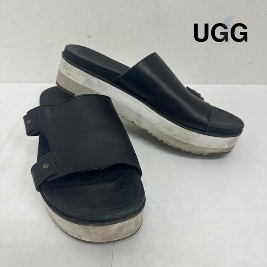 アグ UGG サンダル サンダル F8715C 厚底 サンダル レザー MAIRE フラット オープントゥ スタッズ 23.0cm 黒 / ブラック / black レディース USED 古着 中古 50139685