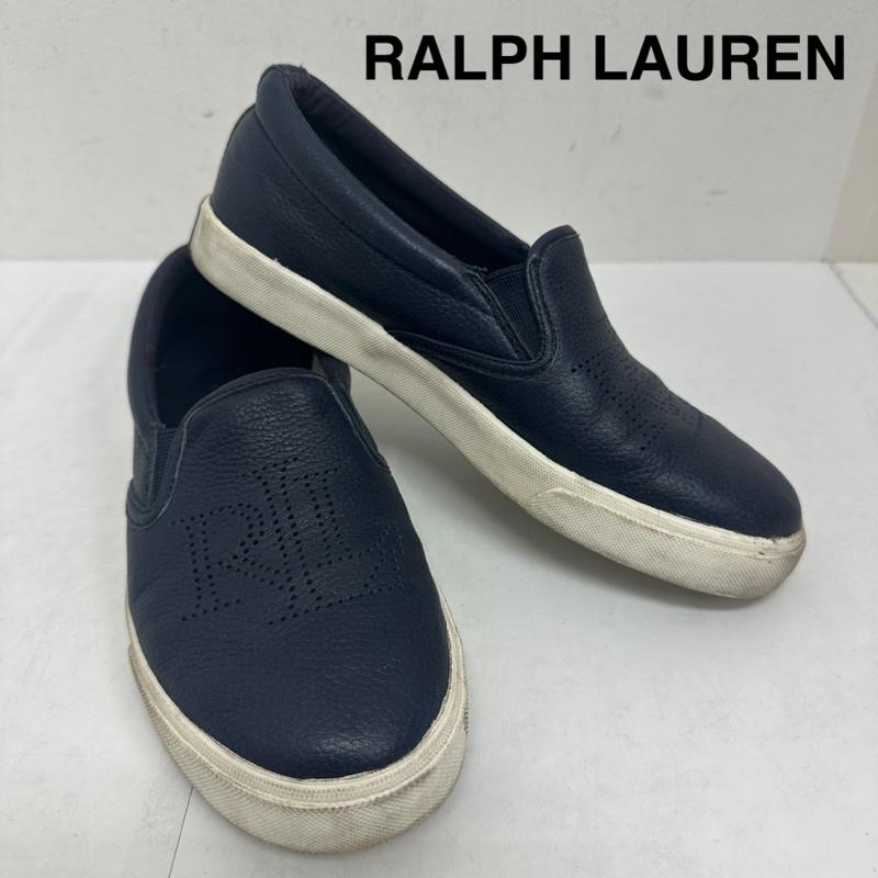 ローレンラルフローレン LAUREN RALPH LAUREN スリッポン スリッポン Racquel Slip On Sneaker スリッポン レザー スニーカー シューズ LRL 靴 US：5.5 紺 / ネイビー / navy レディース USED 古着 中古 50139691